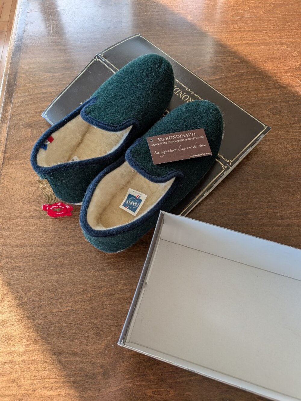 Rondinaud Charentaises wool slippers